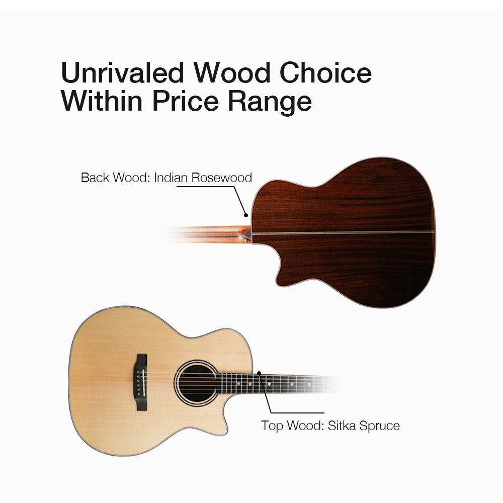 Fivcil S6 Grand Auditorium 41 Inch Acoustic Guitar