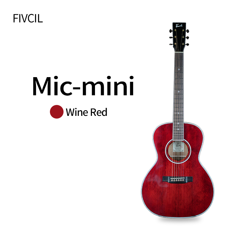 Fivcil-Mini-Wine-Red-Parlor-Acoustic-Guitar
