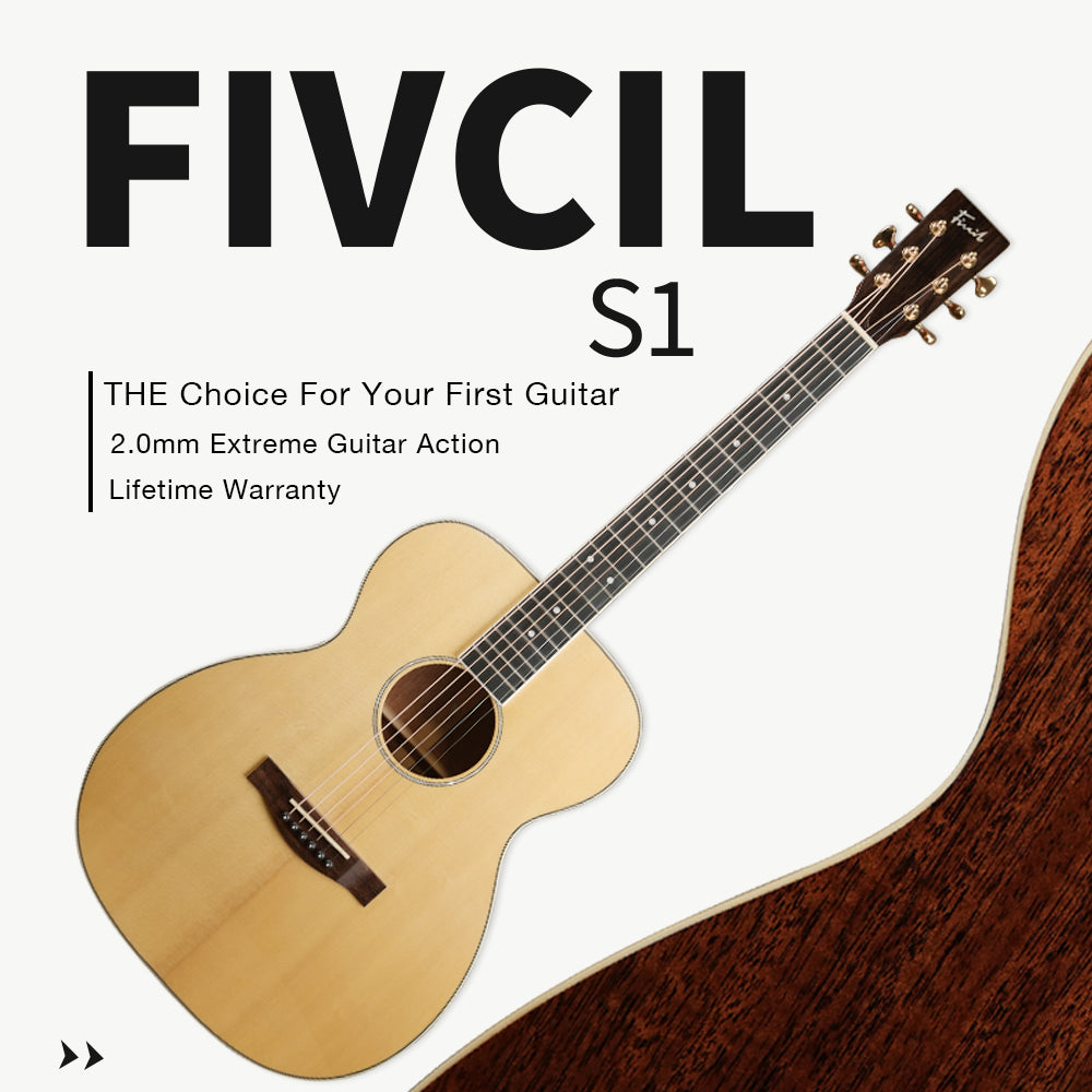 Fivcil S1 Orchestra Model 40 Inch Acoustic Guitar